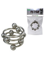 【癒しフル】 フェティッシュウルトラメタルリング スパイラル8ボール 32mm｜adultgoods0633