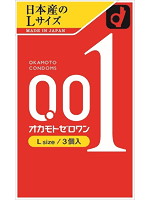 【癒しフル】 【異次元の密着感】オカモト ゼロワン 0.01ミリ Lサイズ 3個入り｜condom0419