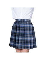【癒しフル】 鉄板スタイルチェックスカート ブルー＆ネイビー（KH7066BL）｜cosplay3782