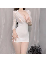 【癒しフル】 胸元強調シースルー女教師 ホワイト（YA0072）｜cs4426