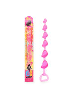 【癒しフル】 直列6亀〇ビーズ ピンク（p-349）｜di1571