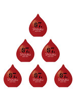 【癒しフル】 YUIRA-ZERO7shizuku- ディープレッド 6個セット ［パウチローション付属］［先端刺激突起付き］［バランス派向け］｜ho11688