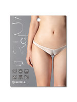 【癒しフル】 うすい。-usui- 食い込みセンターギャザーショーツ（白）｜lingerie8847