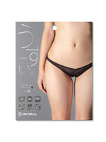 【癒しフル】 うすい。-usui- 食い込みセンターギャザーショーツ（黒）｜lingerie8848