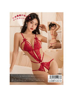 【癒しフル】 水着風穴あきレースランジェリー｜lingerie8930