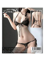 【癒しフル】 シースルー穴開き ラブビキニ｜lingerie9081