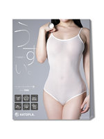 【癒しフル】 うすい。-usui- バックオープンレオタード（白）｜lingerie9213