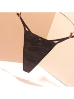 【癒しフル】 ミニミニパールパンティ ブラック｜lingerie9270