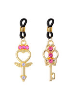 【癒しフル】 【GuruGuru ニップルアクセサリー】ハート＆キー（NPA-107）｜lingerie9321