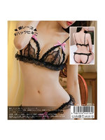 【癒しフル】 黒レース Oバックビキニ｜li9360