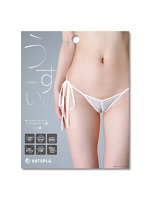 【癒しフル】 うすい。-usui- 食い込みセンターギャザーサイドリボンTバック（白）｜li9484