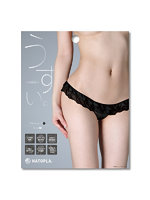 【癒しフル】 うすい。-usui- フリルショーツ（黒）｜li9487