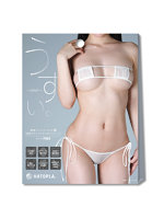 【癒しフル】 うすい。-usui- 眼帯ランジェリーセット（白）眼帯ブラ×サイドリボンショーツ｜li9488