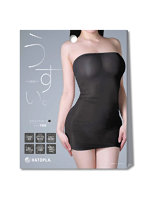 【癒しフル】 うすい。-usui- タイトミニワンピース（黒）｜li9678