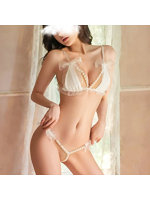 【癒しフル】 プリンセスパールランジェリー・ホワイト（YA0091）｜li9711