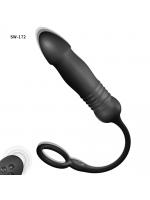 【癒しフル】 楽の電動アナルグッズ バックドア衝撃1 前立腺マッサージ ロックリング付き 強力ピストン刺激 遠隔絶頂 メスいき 拡張 防水 SM｜storeago0035194awzn975q