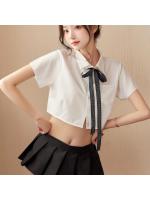 【癒しフル】 スウィート学園 清純 穴開き シースルー JK制服 コスチューム｜storeago00351fef2tashbk