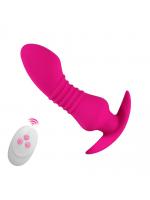 【癒しフル】 電動アナルプラグ ピンクヒダタイプ ねじ山デザイン 段階振動 ストレス解消挿入感 前立腺トレ可 遠隔絶頂 アナニー シリコン SM リモコン式｜storeago00351pxzk7zpx0s