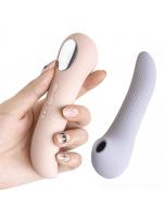 【癒しフル】 パステル 吸引 ＆ バイブ マッサージャー ピンク｜storeago00360ogzoo09z9y