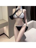 【癒しフル】 セクシーランジェリー 大人 エロい下着 セクシ- ランジェリー 可愛い ベビードール 上下セット コスプレ 小悪魔 ベビードール 人気 大人 エロい服 3点セット ブラ＋ショーツ＋ネクタ 2660｜storeago003632dkihwxrqo