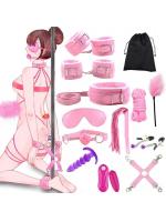 【癒しフル】 smグッズ 拘束具 束縛具 足枷 手枷 アナルプラグ アイマスク 首輪 口枷 むち 乳首クリップ 縄 十字型枷 SM プレイ 12点セット 54｜storeago0036332bw4wqobx