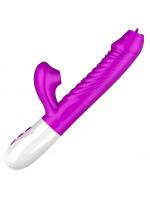 【癒しフル】 バイブ 【ピストン＆回転＋舌舐め＋加熱＋吸引】 一台多役 A.U.C.G多点攻め 調教専用 バイブレーター 電マ 女性用 潮吹き 柔らかいシリコン 完全防水 USB充電 アダルトグッズ 大人のおもちゃ 112｜storeago00363fkoxo728we