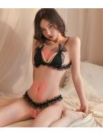 【癒しフル】 極薄 水着風 セクシーマイクロビキニ 極小マイクロ水着コスプレ コスチューム真珠ミニブラ＋ビキニ真珠 Tショーツ パンティー 下着8506｜storeago00363sfs1abxurn