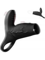 【癒しフル】 クリトリス刺激器付き振動ペニススリーブ コックリング 10段階振動 Gスポット刺激 太さアップ カップル向け 男女兼用191｜storeago00363tpv1p4ba3n