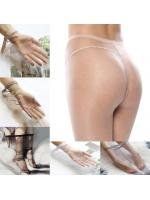 【癒しフル】 5色セット オールスルーストッキング 0デニール 超極薄タイプ 透き通った肌感つま先までフル透明感 マチ無し 新品 セクシー F-001｜storeago0039237x1ghqhc9