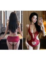 【癒しフル】 セクシー レース ホルターネック レオタードボディスーツ オープンクロッチ コスプレ、撮影用衣装、イベント、SNS映え F759｜storeago0039268gzn2nex1