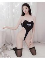 【癒しフル】 大胆なカッティングのハイレグボディスーツ（ニーハイストッキング付き）コスプレ、撮影用衣装、イベント、SNS映え F684｜storeago00392k6b3rj3y0n