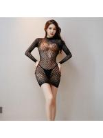 【癒しフル】 セクシー シースルー レース ボディコン ミニドレス ジャガードデザイン 魅惑的なランジェリー セクシーコスチューム コスプレにも F487｜storeago00392s0qpyxh1yi