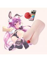 【癒しフル】 【萌えうさ覚醒】電動オナホール ローター搭載 10種振動 APP遠隔操作対応 ハート型吸着口 三段構造 極締めホール 574g重量級 TPE素材 高弾力 非貫通 メンズ用229｜storeago00363id7cxwzkaw